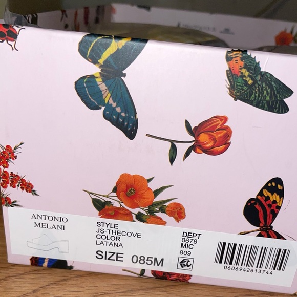 🌼Antonio Melani x Jennifer Sumko The Cove Yellow Gingham Open Platform SZ 8.5 - Picture 13 of 16